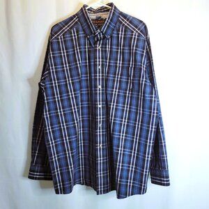 Ariat Pro Series Shirt Mens XL Blue Plaid Western Cowboy Rodeo Ranch Long Sleeve